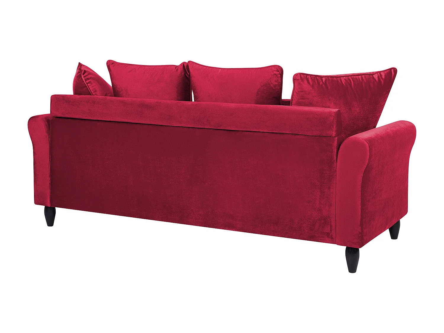 Divano BORNHOLM Velluto Rosso scuro 3 posti