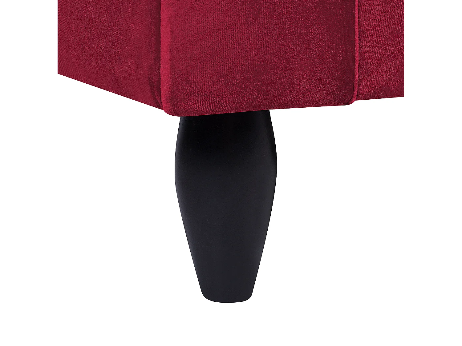 Divano BORNHOLM Velluto Rosso scuro 3 posti