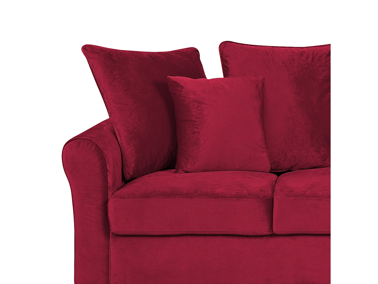 Bank BORNHOLM Fluweel Donkerrood 3-zitter