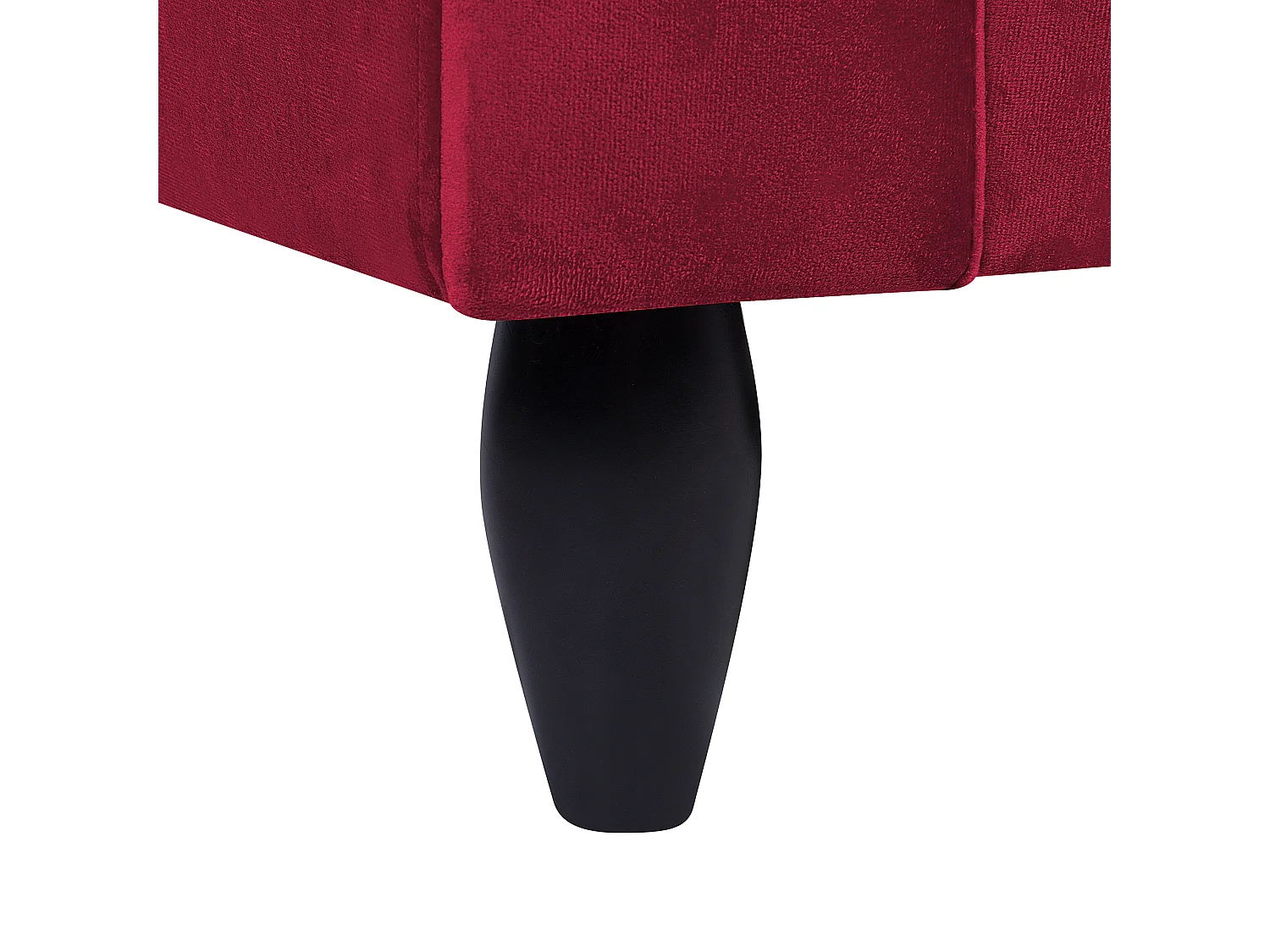 Bank BORNHOLM Fluweel Donkerrood 3-zitter