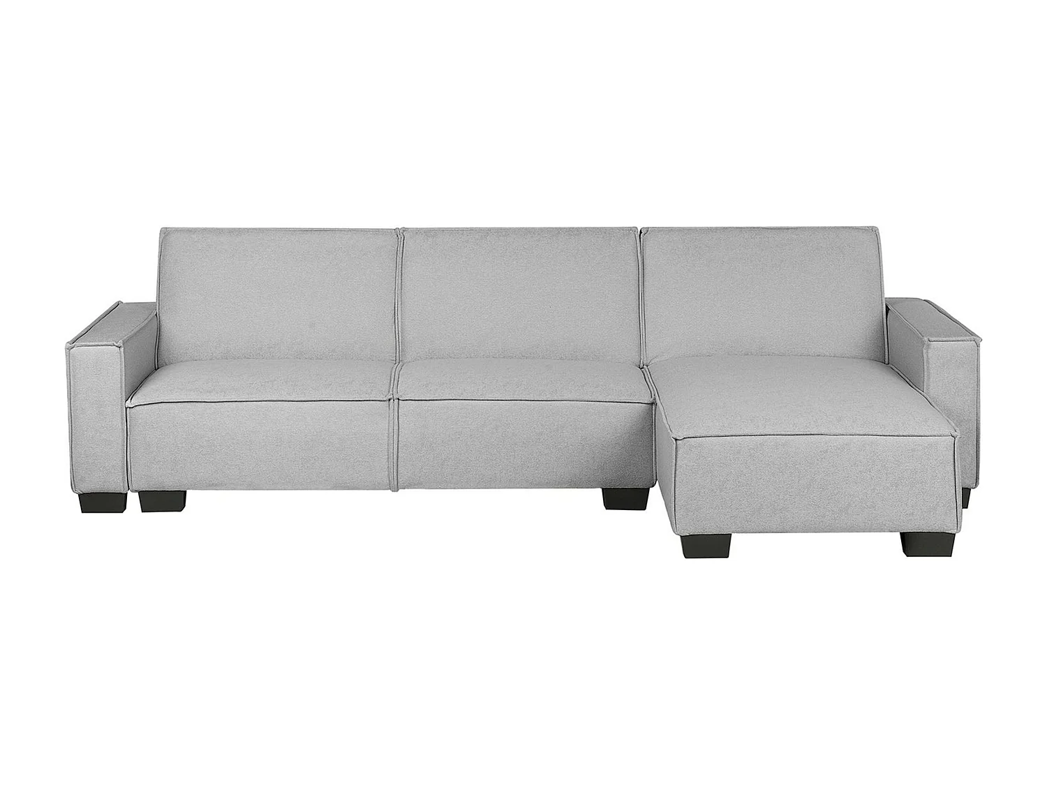 Sofá cama esquinero ROMEDAL Tela Gris claro 3 plazas Izquierda