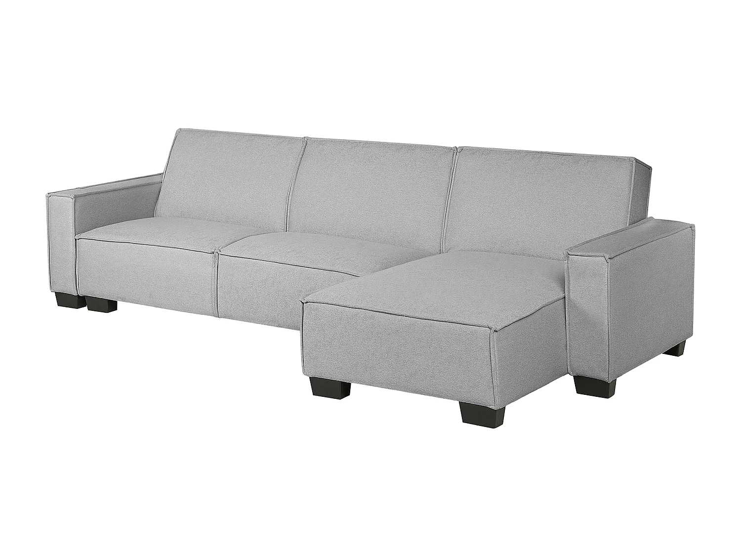 Sofá cama esquinero ROMEDAL Tela Gris claro 3 plazas Izquierda