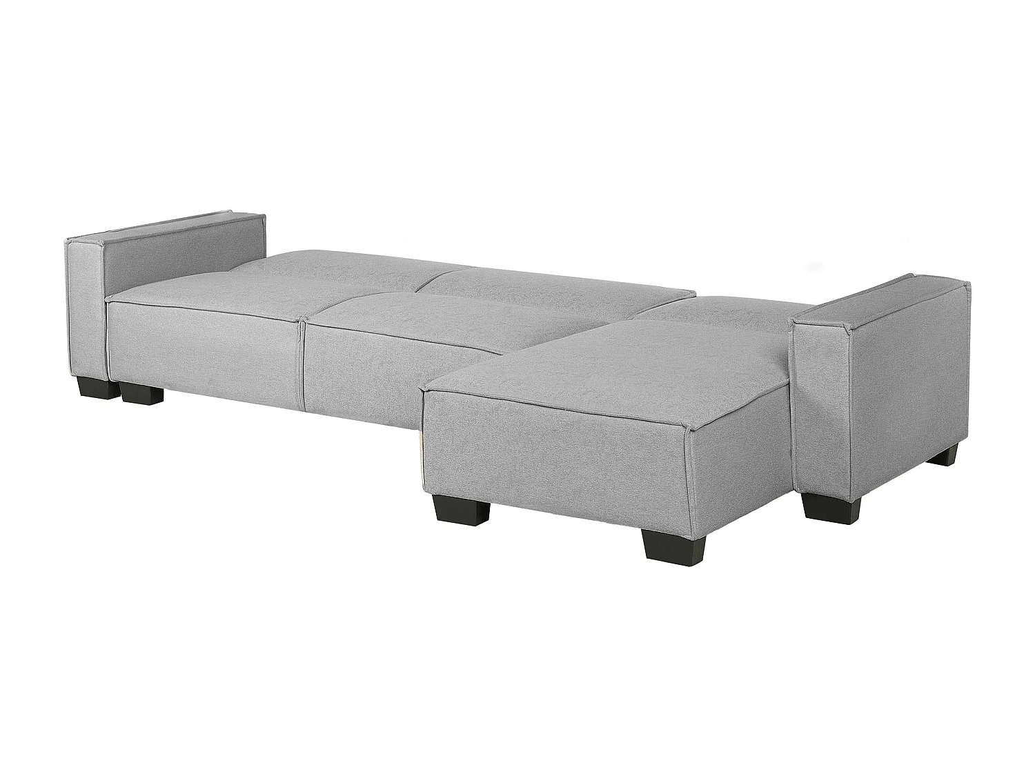 Sofá cama esquinero ROMEDAL Tela Gris claro 3 plazas Izquierda