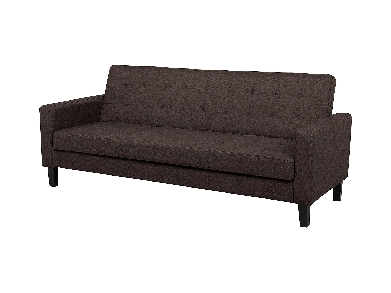 Canapé-lit 3 places VEHKOO Tissu Marron foncé