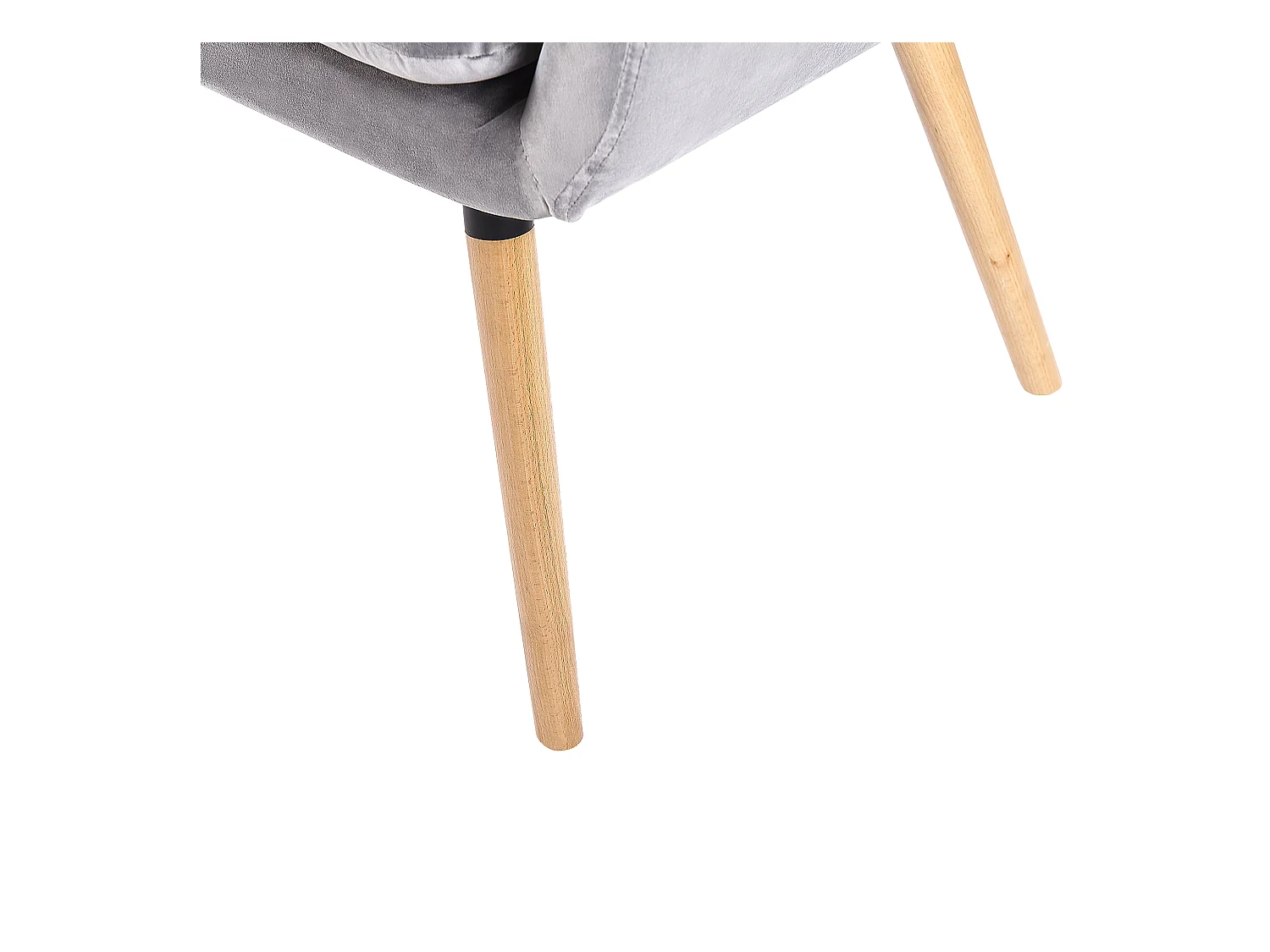 Banc rembourré 2 places TABY Velours Gris clair