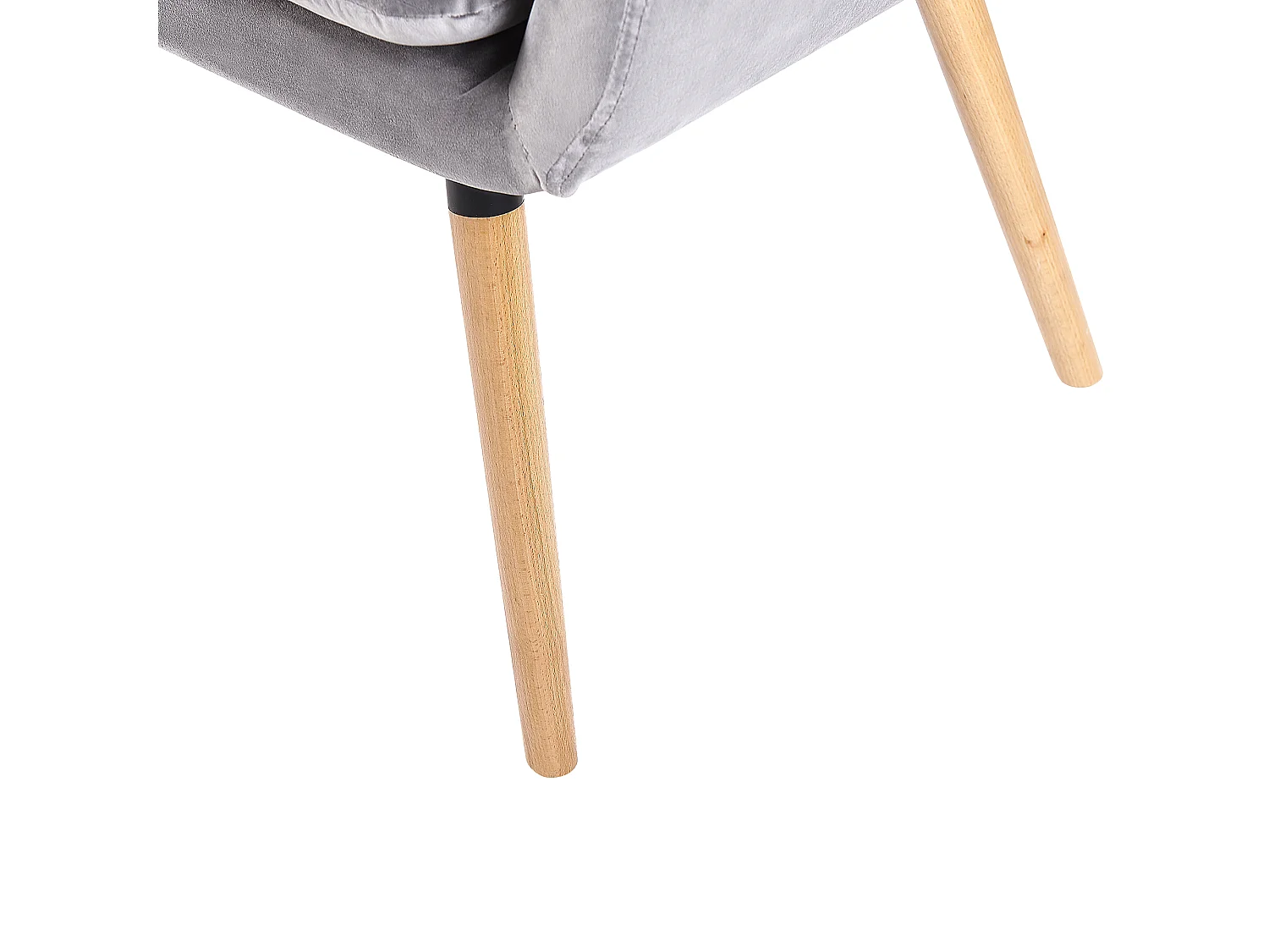 Banc rembourré 2 places TABY Velours Gris clair