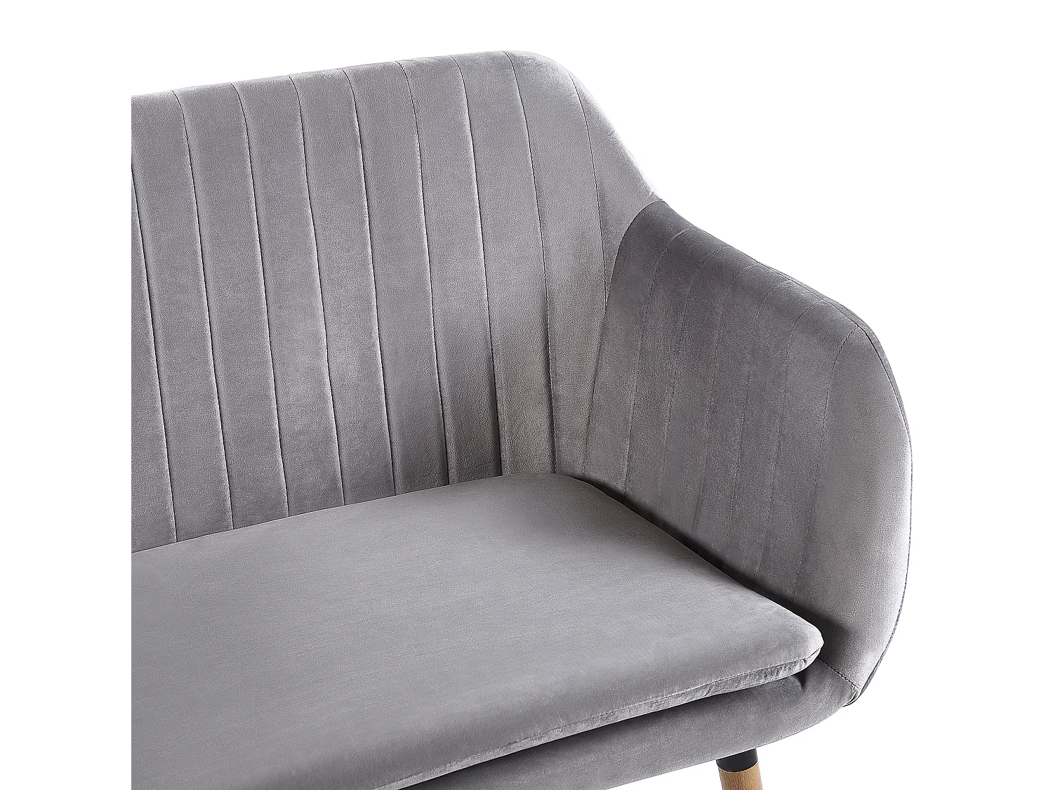 Gestoffeerde bank TABY Fluweel Lichtgrijs 2-zitter