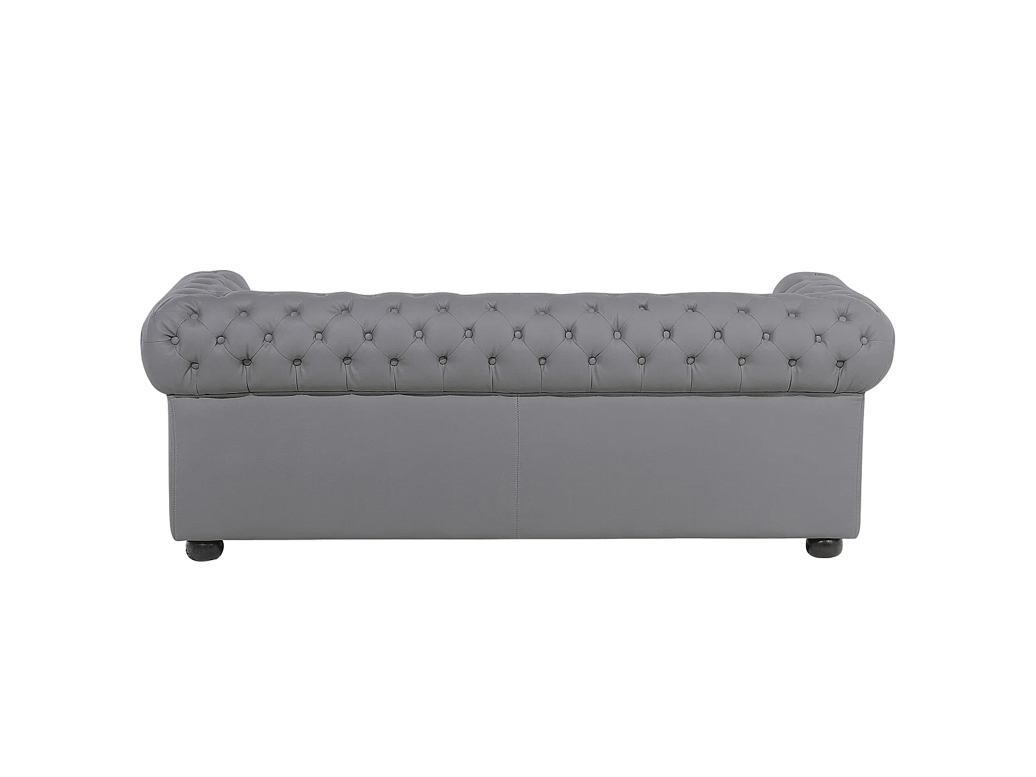 Divano CHESTERFIELD Pelle naturale Grigio 3 posti