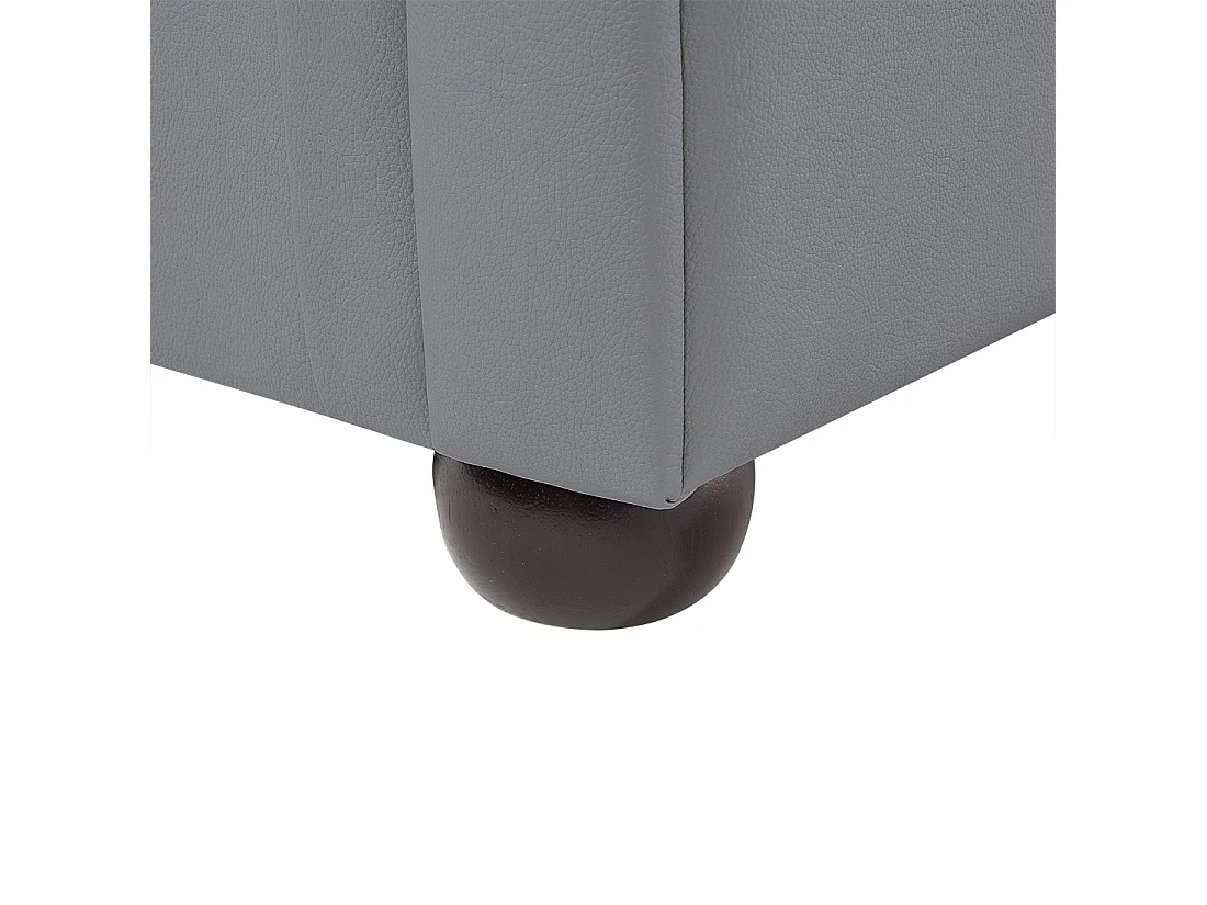 Divano CHESTERFIELD Pelle naturale Grigio 3 posti
