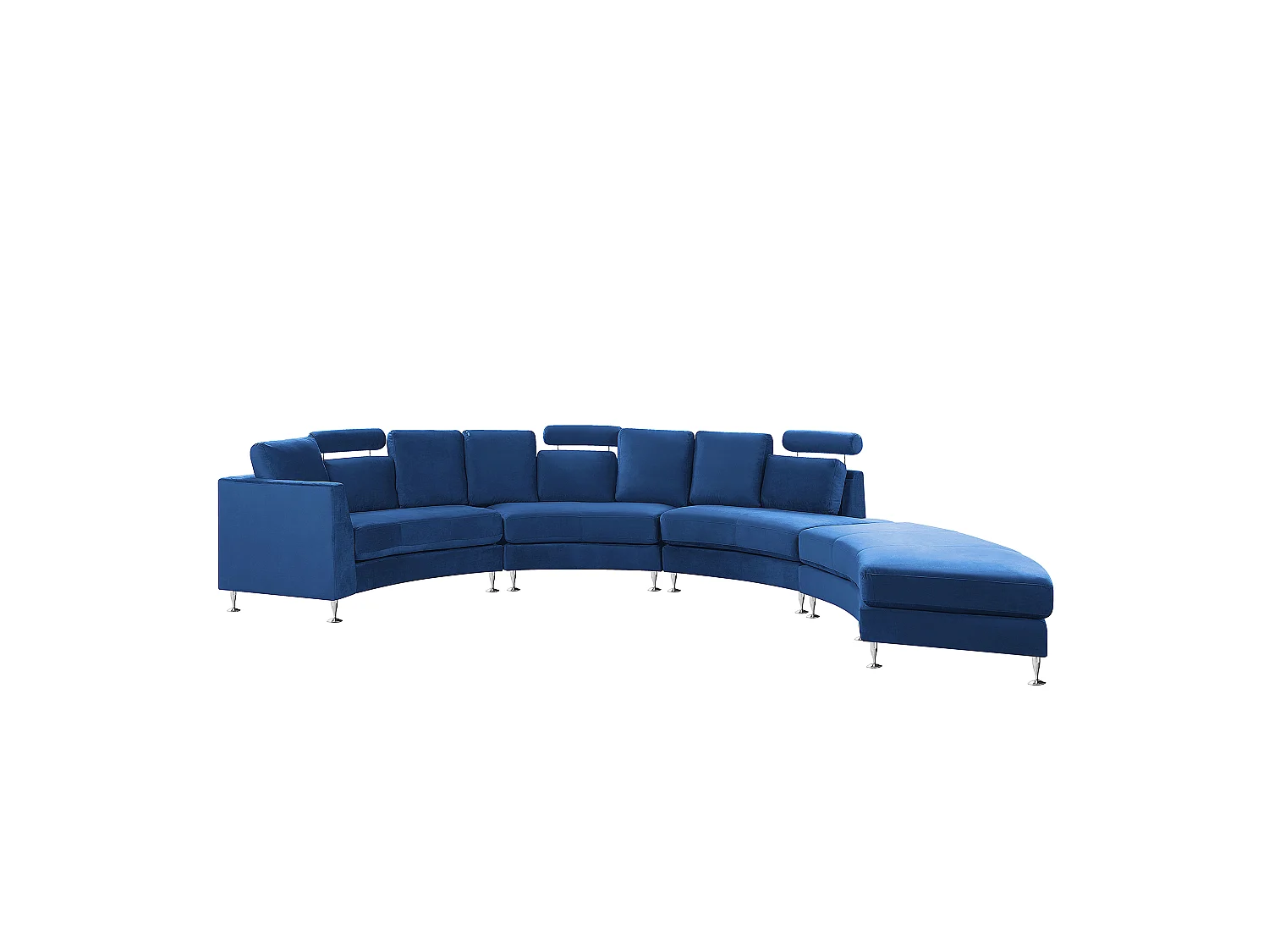 Canapé arrondi 7 places ROTUNDE Velours Bleu foncé