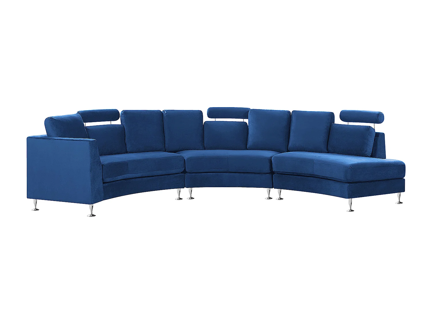 Canapé arrondi 7 places ROTUNDE Velours Bleu foncé