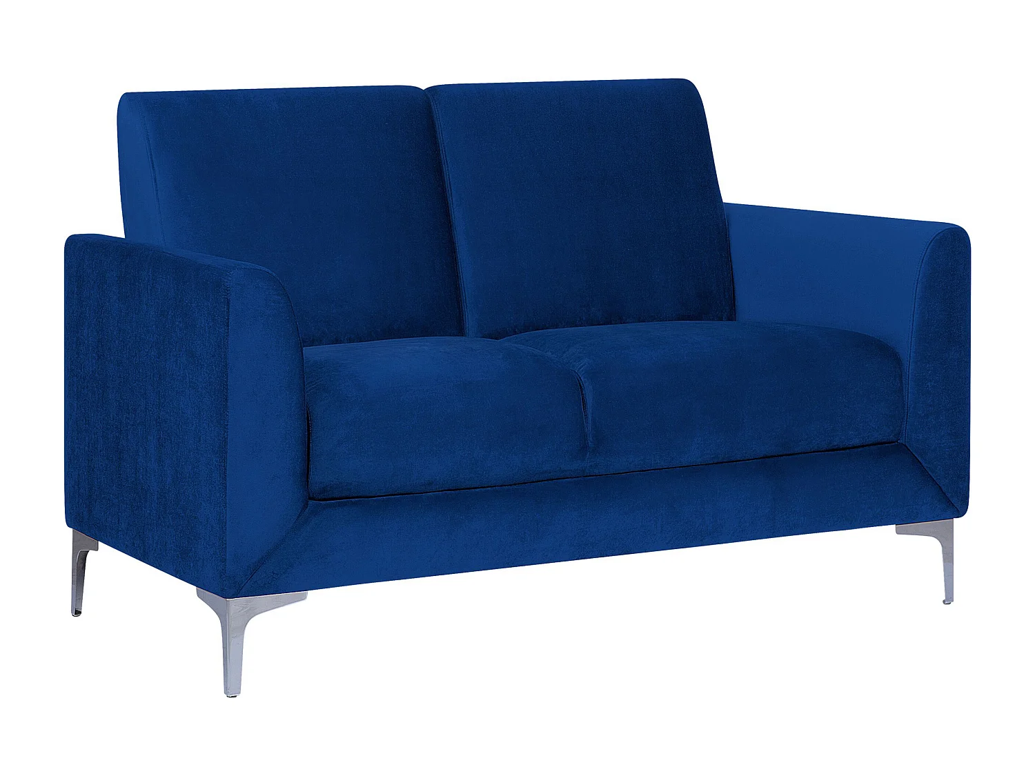 Sofá FENES Veludo Azul marinho 2 lugares
