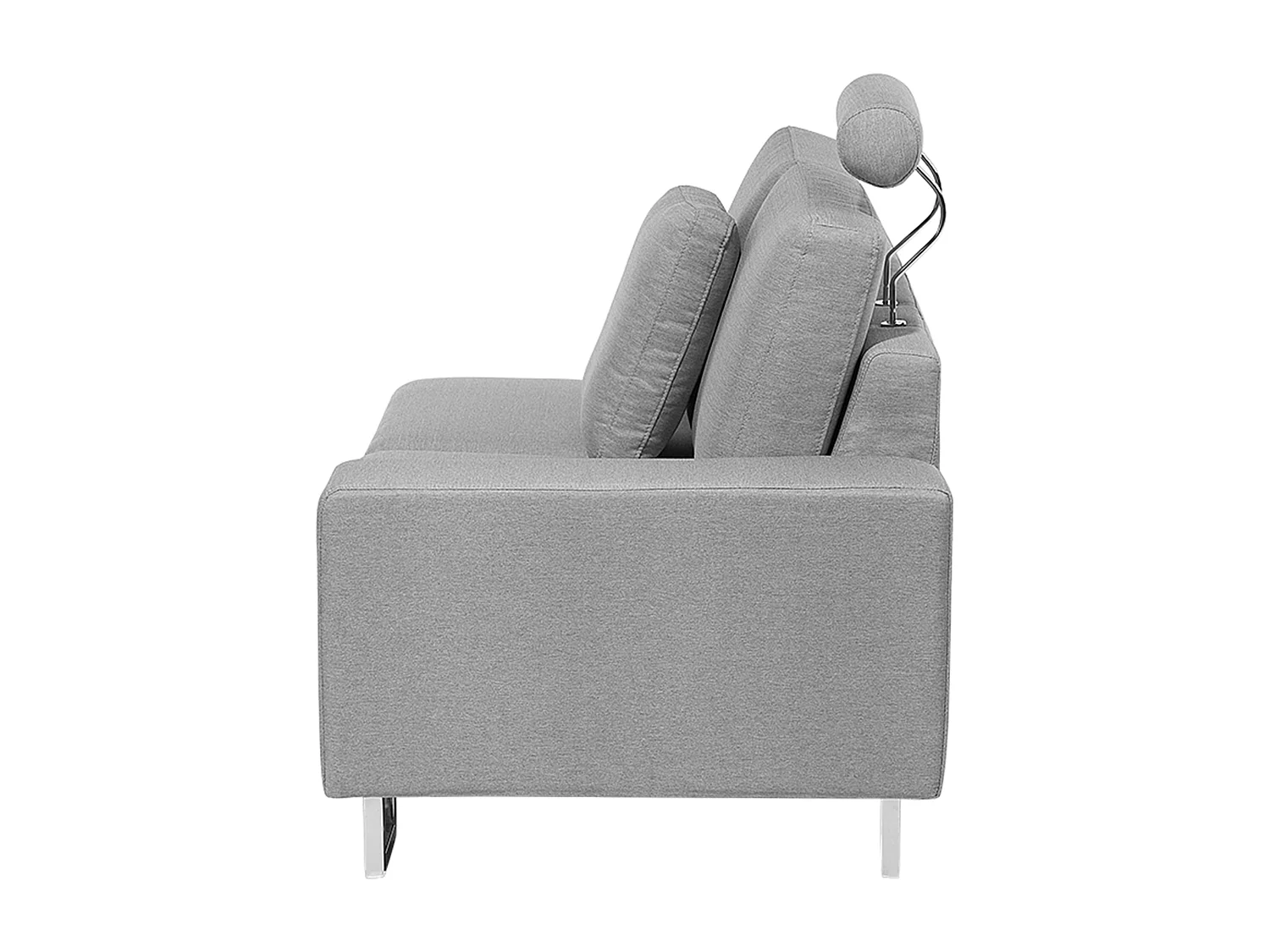 Hoekbank STOCKHOLM Stof Lichtgrijs 6-zitter Rechterzijde