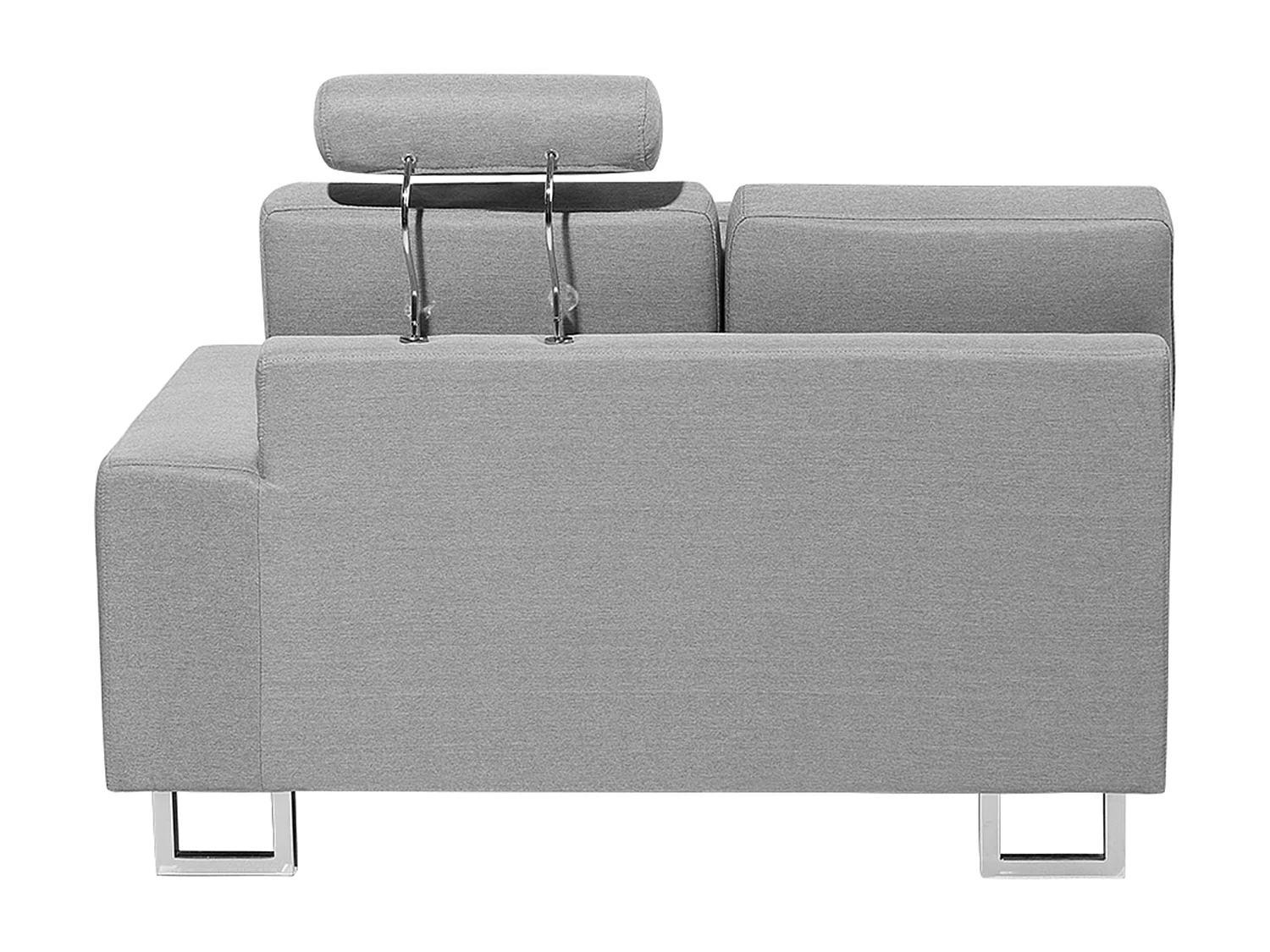 Hoekbank STOCKHOLM Stof Lichtgrijs 6-zitter Rechterzijde