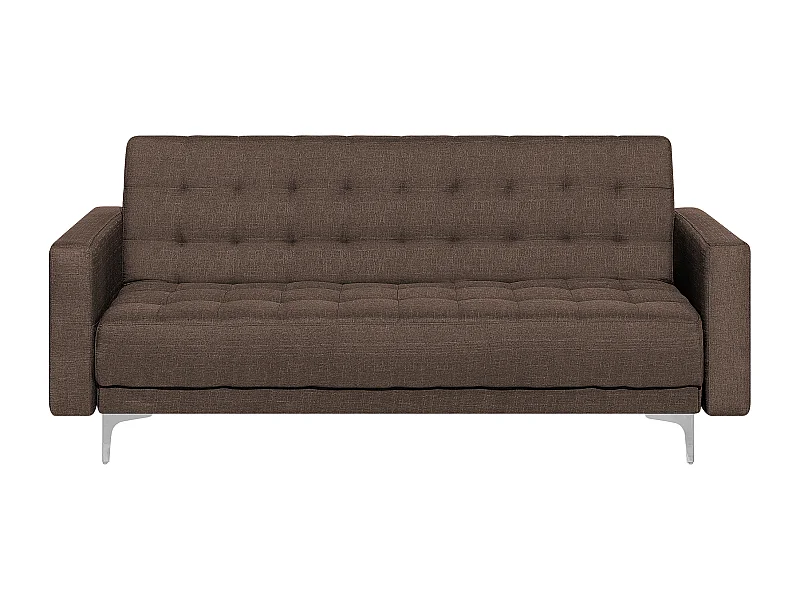 Moderner 3-Sitzer Sofa Polsterbezug dunkelbraun Aberdeen