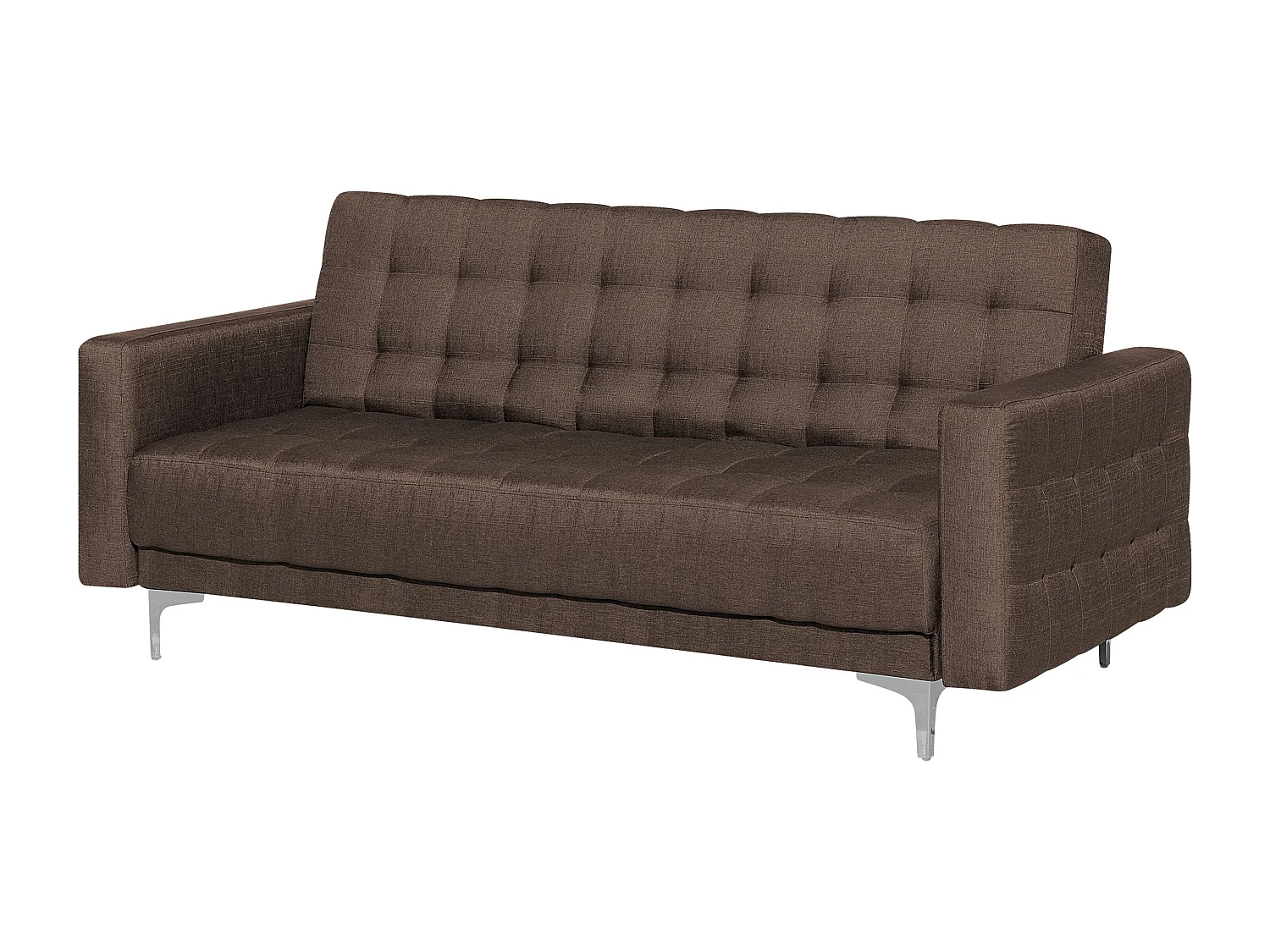 Moderner 3-Sitzer Sofa Polsterbezug dunkelbraun Aberdeen