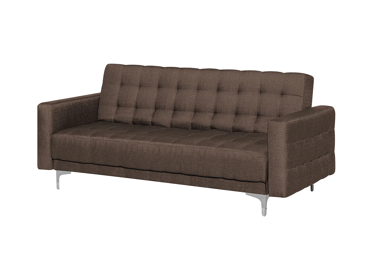 Slaapbank ABERDEEN Stof Donkerbruin 3-zitter