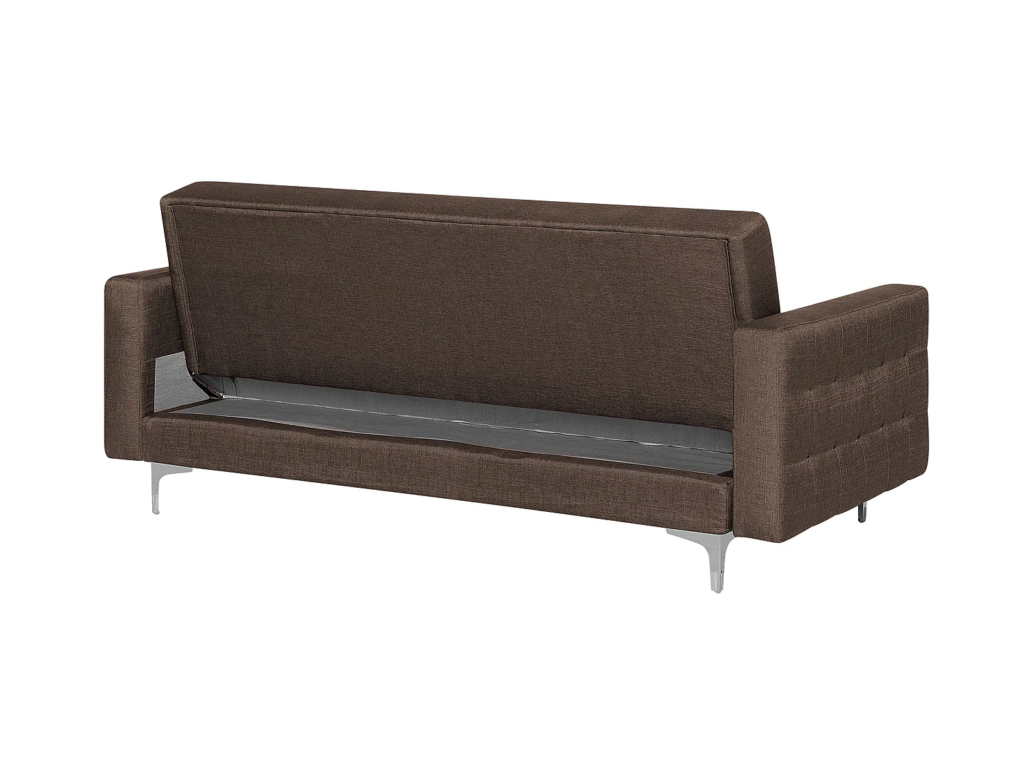 Slaapbank ABERDEEN Stof Donkerbruin 3-zitter