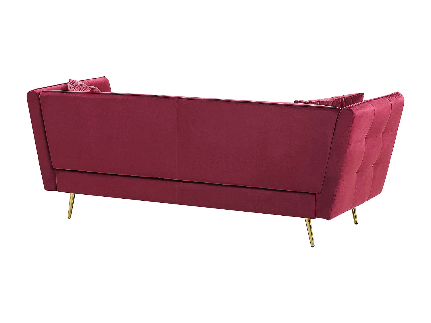 Canapé 3 places FREDERICA Velours Rouge foncé