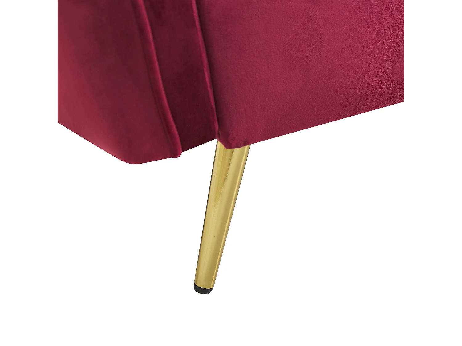 Bank FREDERICA Fluweel Donkerrood 3-zitter