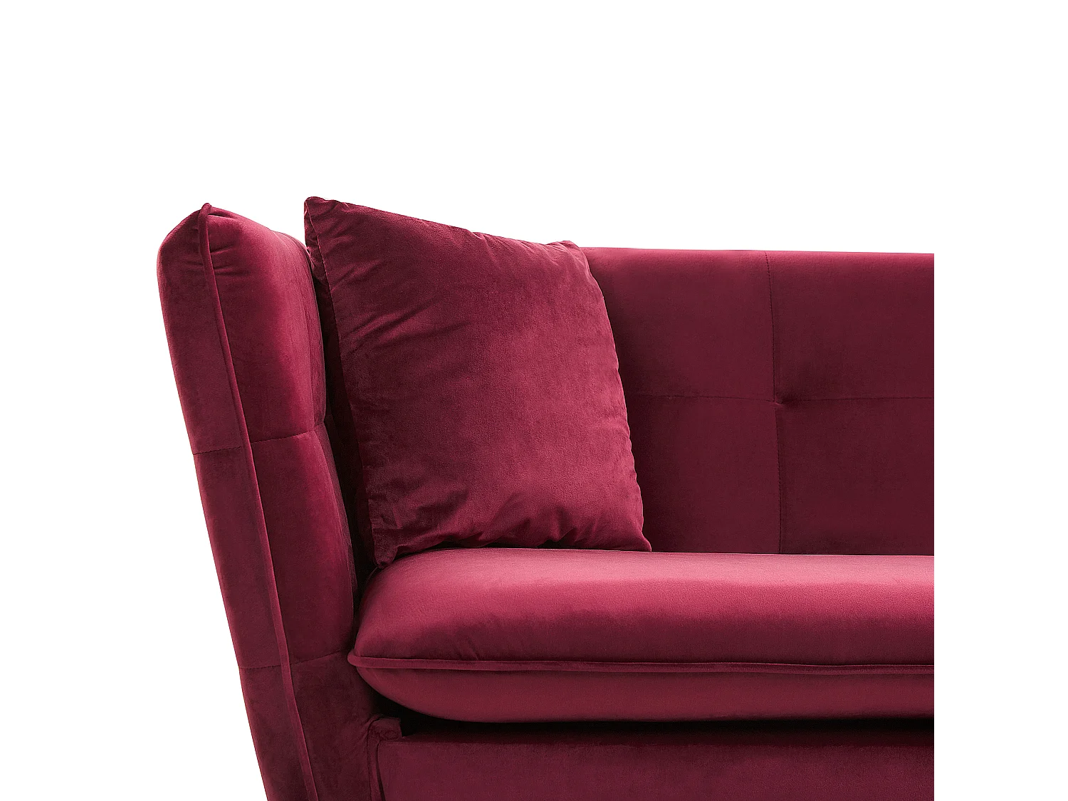 Canapé 3 places FREDERICA Velours Rouge foncé