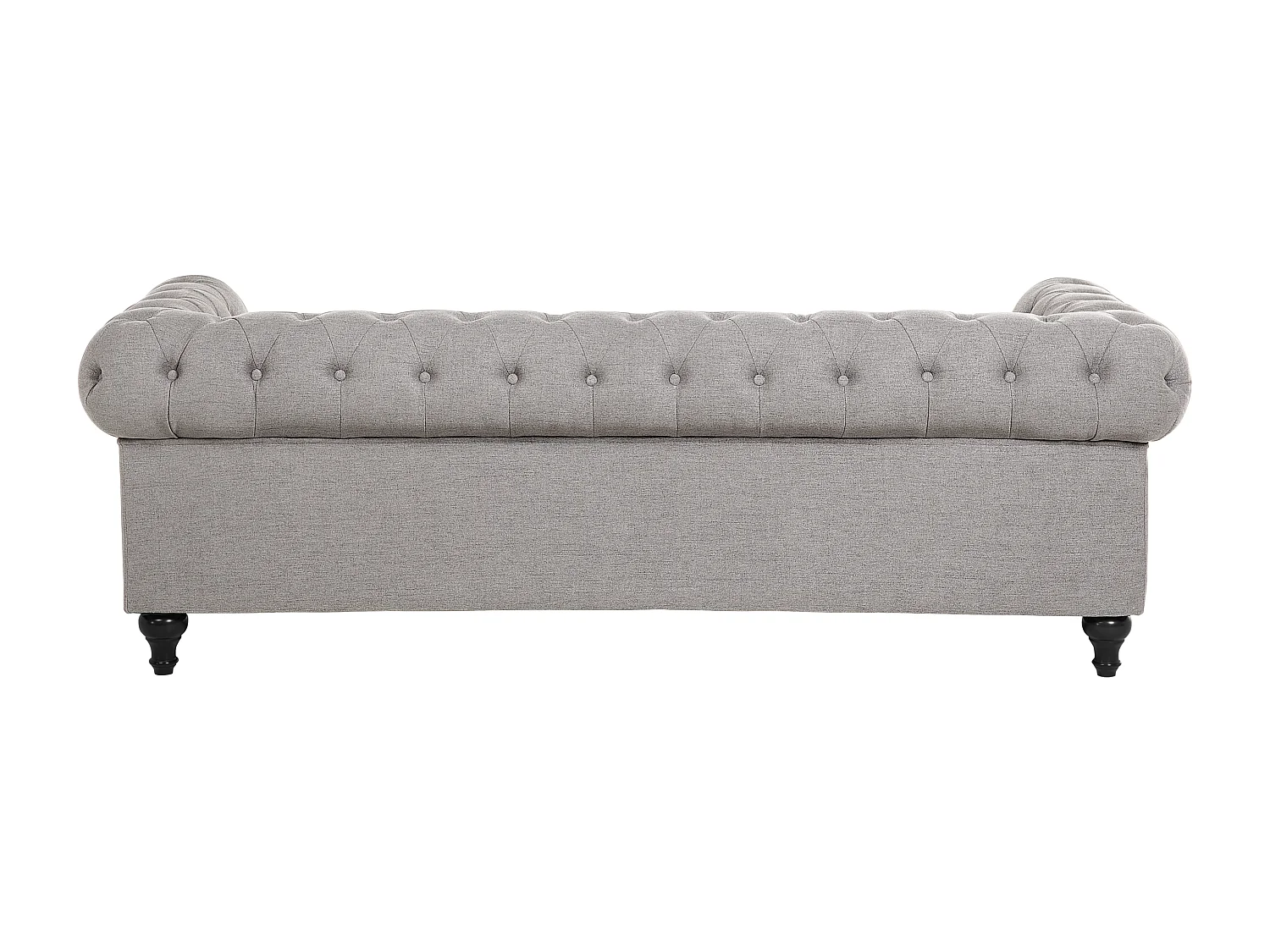 Canapé 3 places CHESTERFIELD Tissu Gris clair