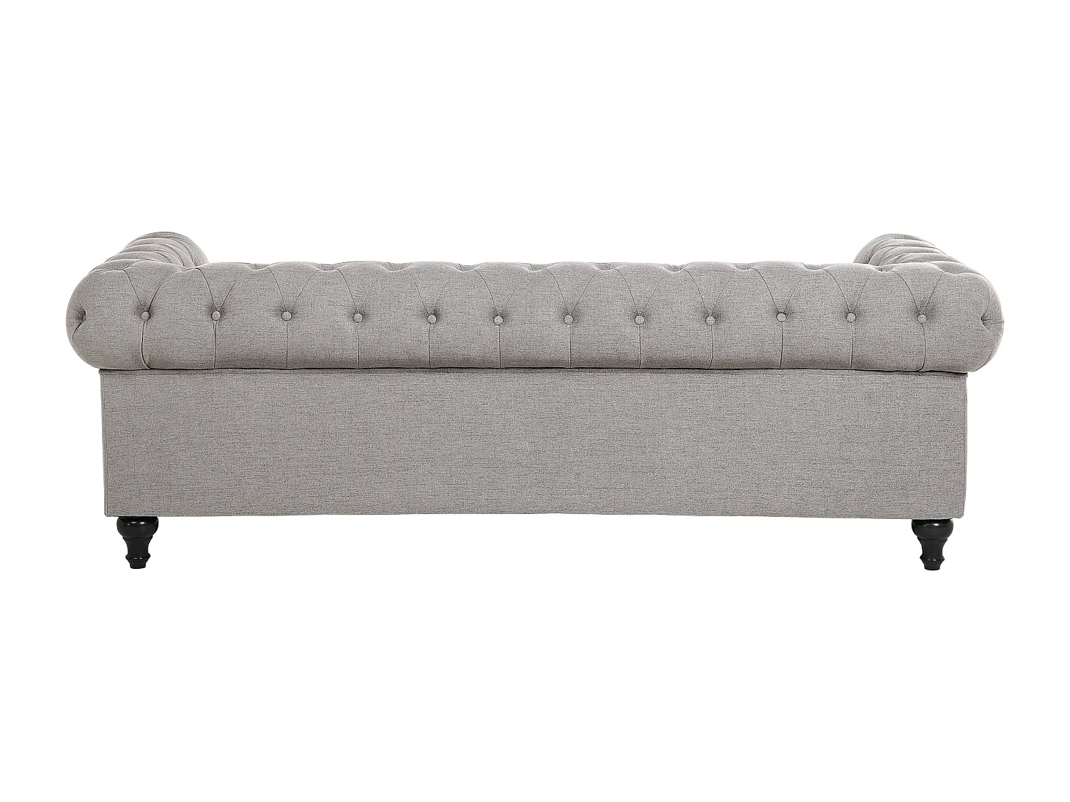 Canapé 3 places CHESTERFIELD Tissu Gris clair