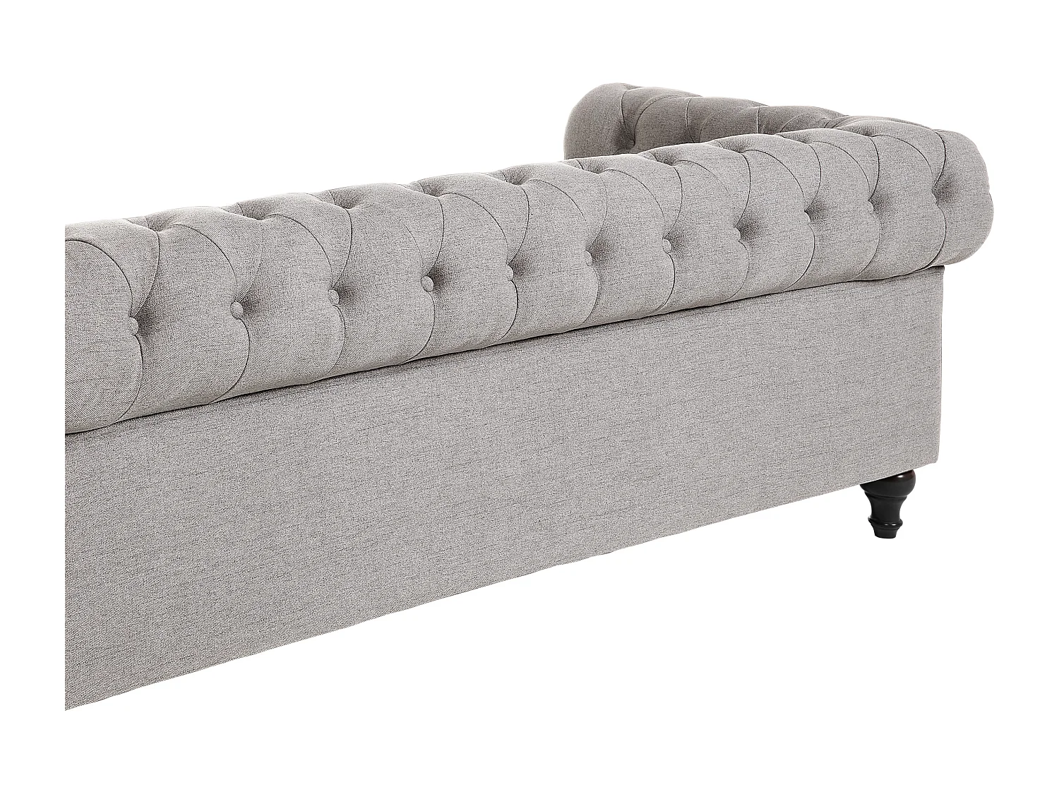 Divano CHESTERFIELD Tessuto Grigio chiaro 3 posti