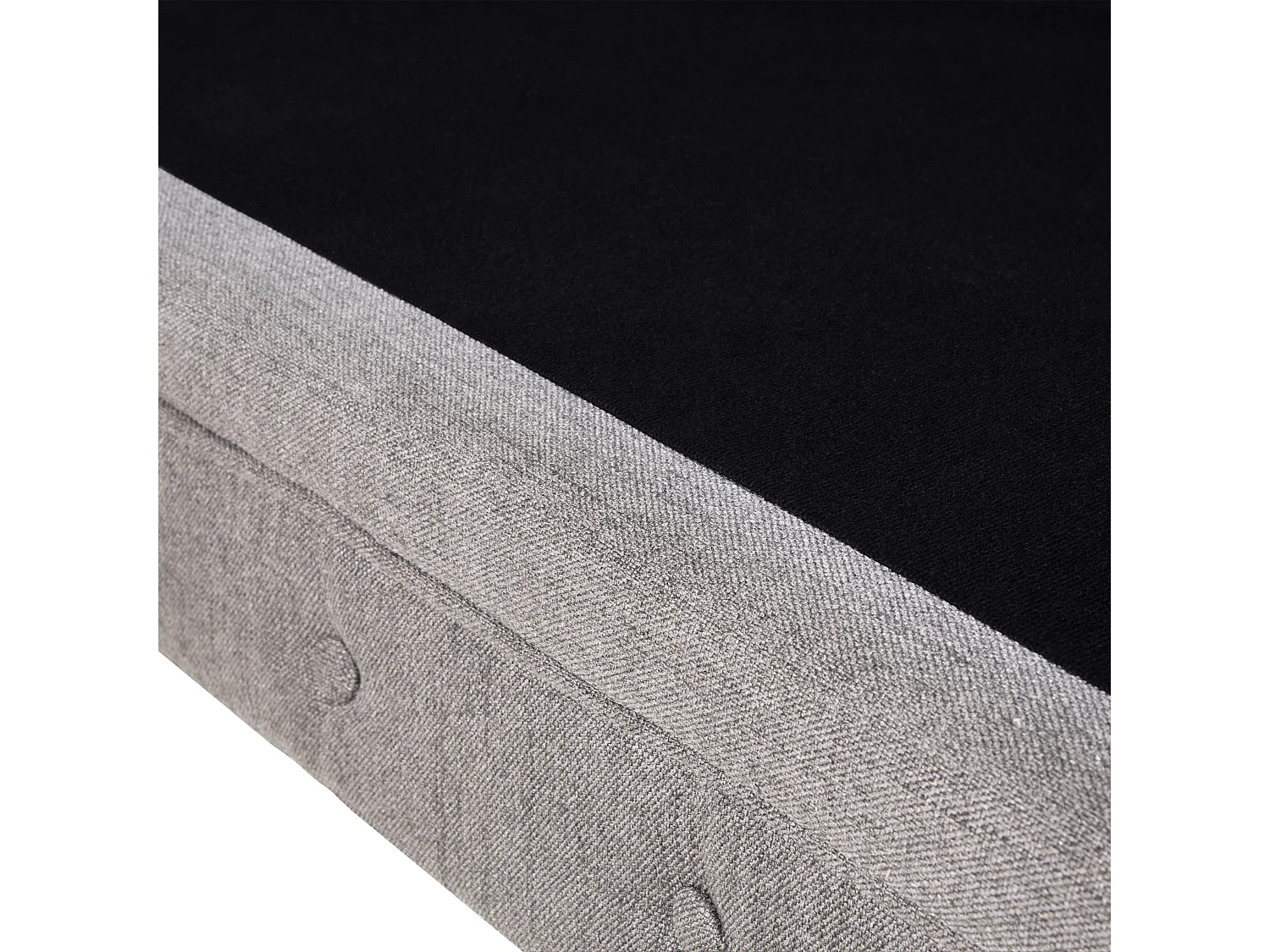 Canapé chesterfield 3 places en coton gris clair