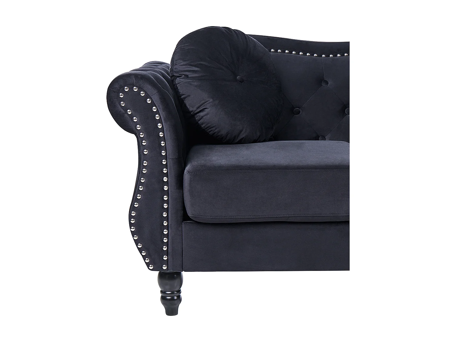 Canapé 2 places SKIEN Velours Noir