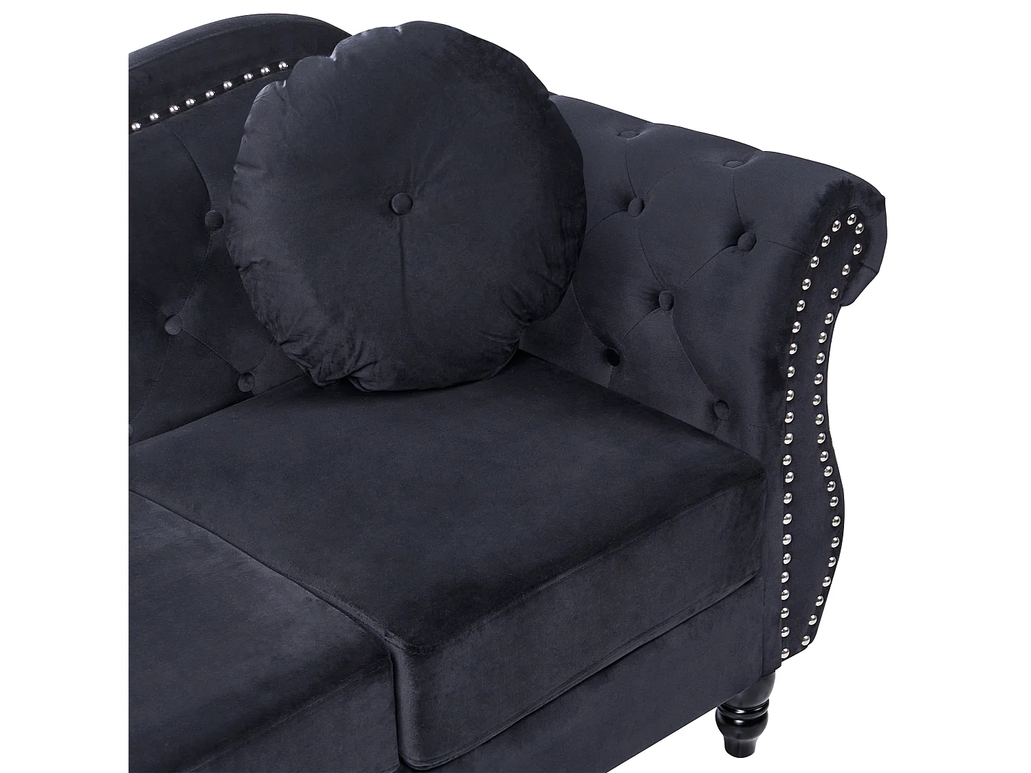 Canapé 2 places SKIEN Velours Noir