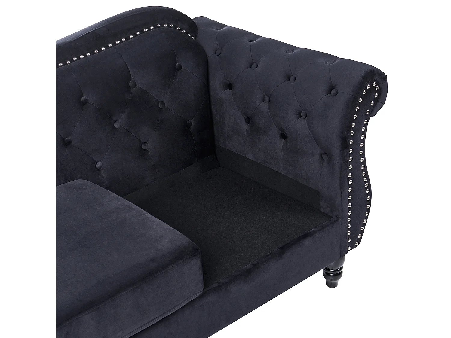 Canapé 2 places SKIEN Velours Noir