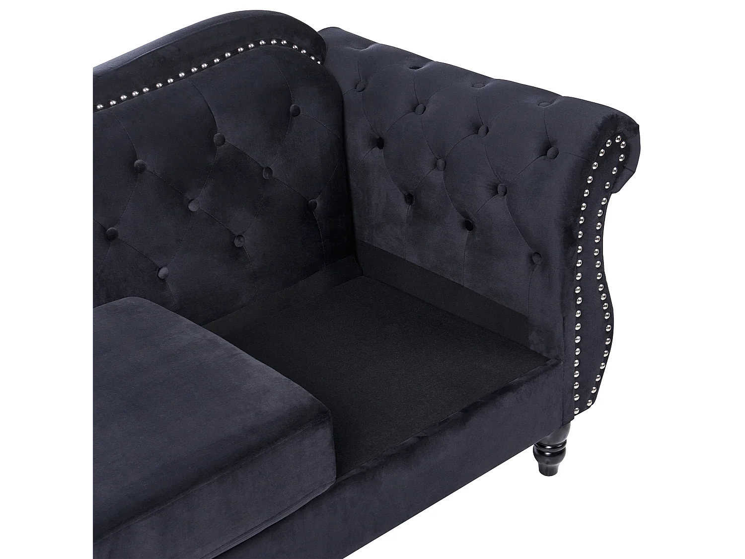 Canapé 2 places SKIEN Velours Noir