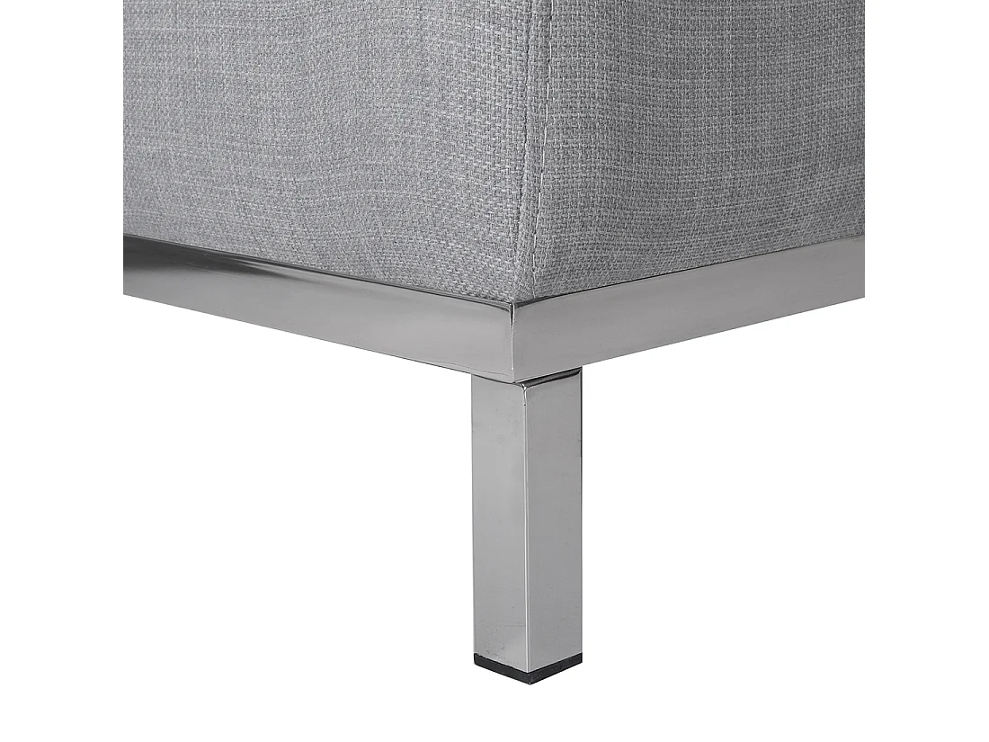 Canapé Angle à droite en Tissu Gris Clair Dossier Matelassé Housses Amovibles Oslo