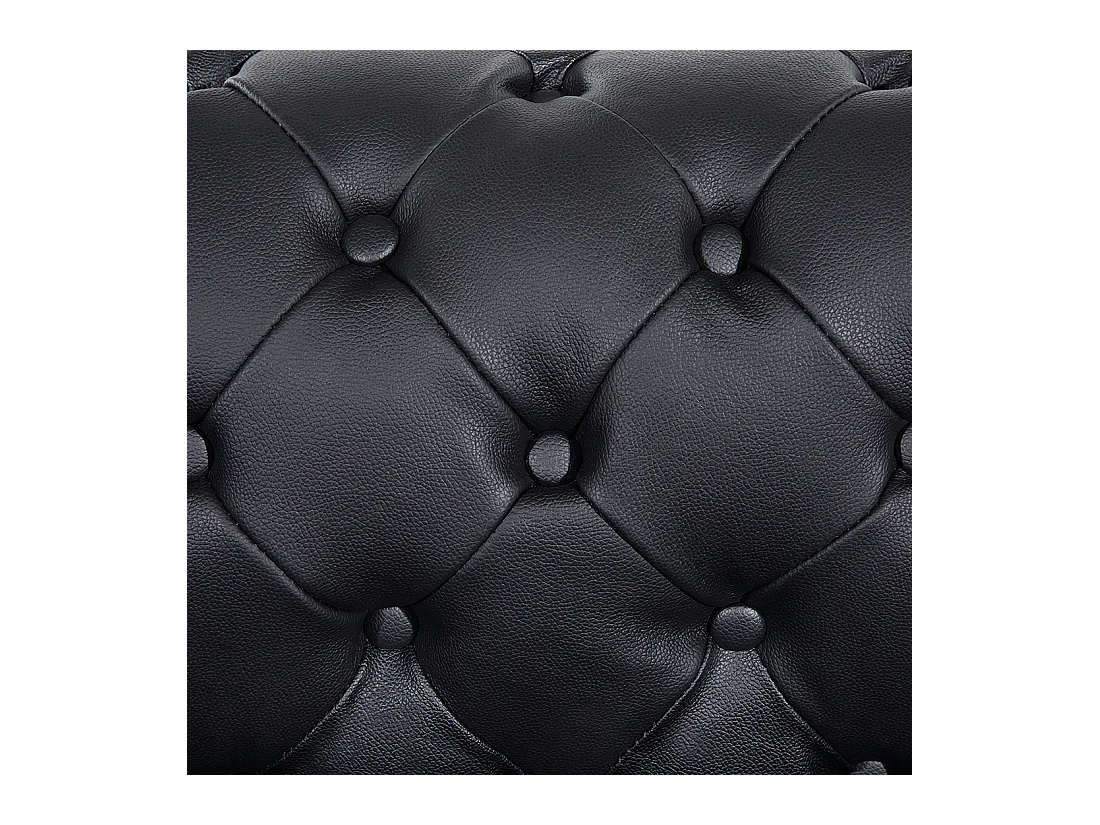 Sofá CHESTERFIELD Piel Negro 3 plazas