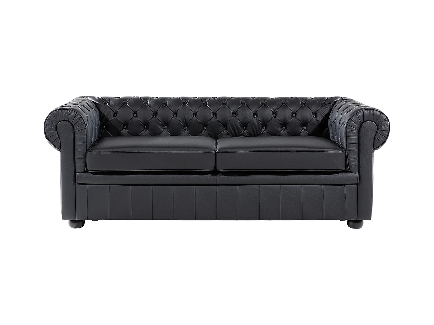 Sofá CHESTERFIELD Piel Negro 3 plazas