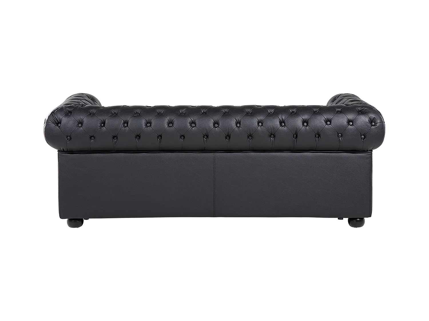Sofá CHESTERFIELD Piel Negro 3 plazas