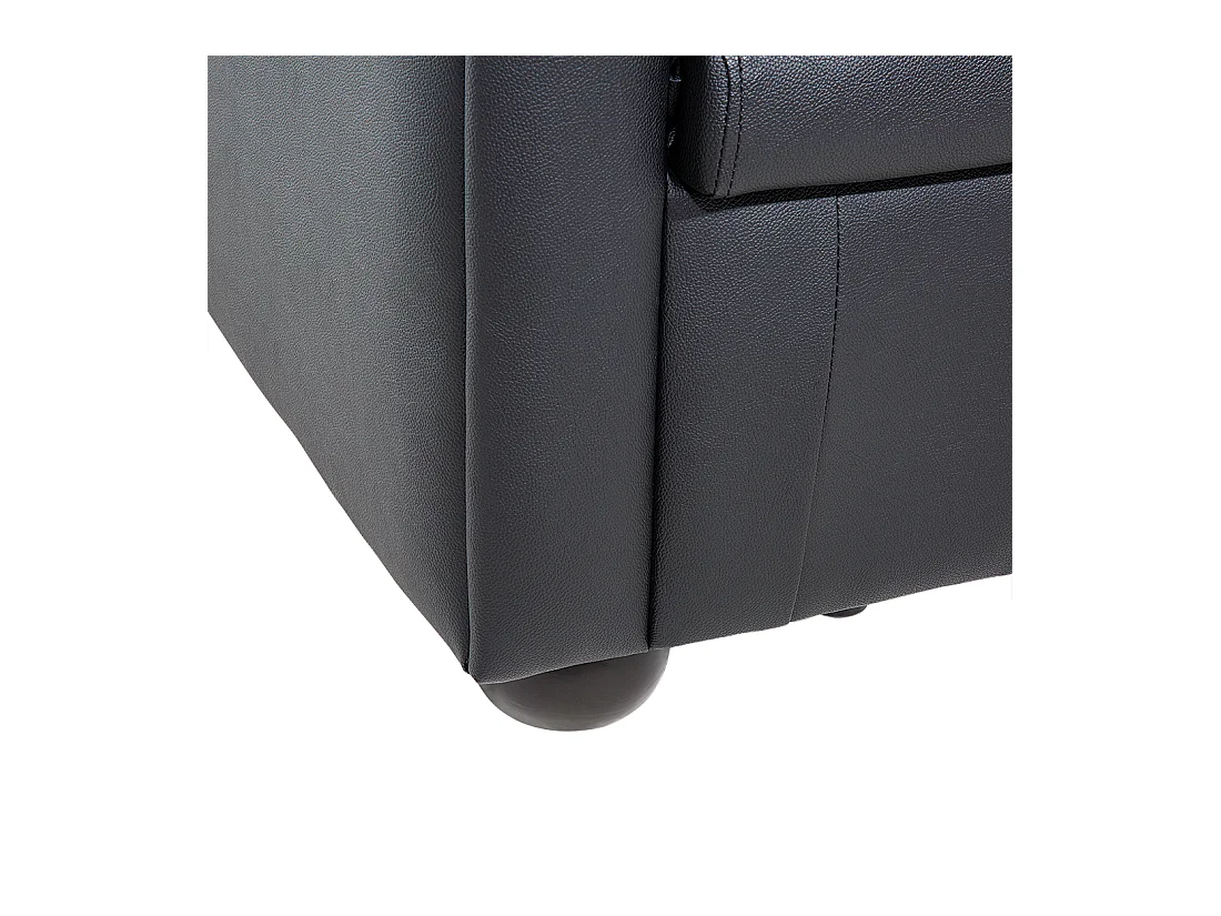 Sofá CHESTERFIELD Piel Negro 3 plazas
