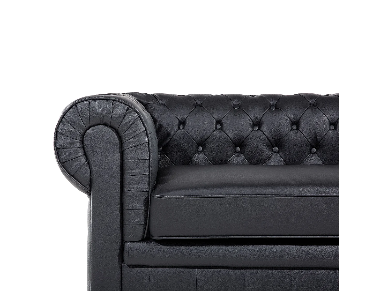 Bank CHESTERFIELD Leer Zwart 3-zitter