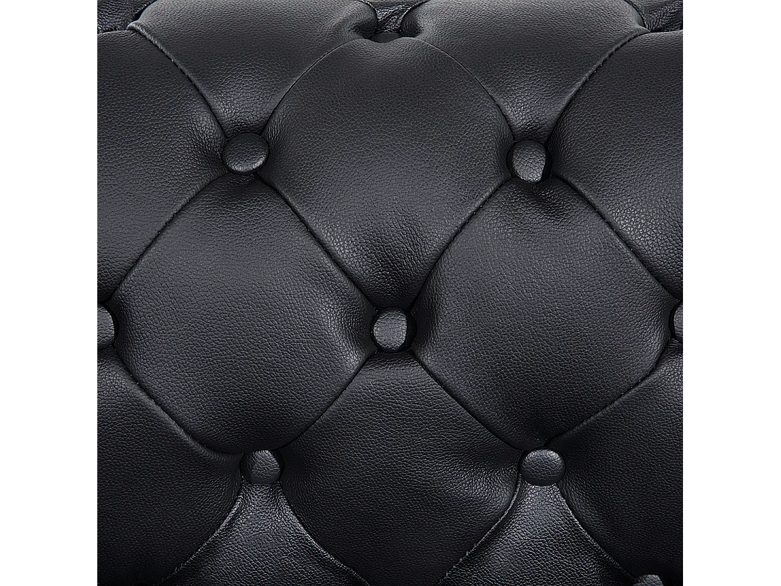 Bank CHESTERFIELD Leer Zwart 3-zitter