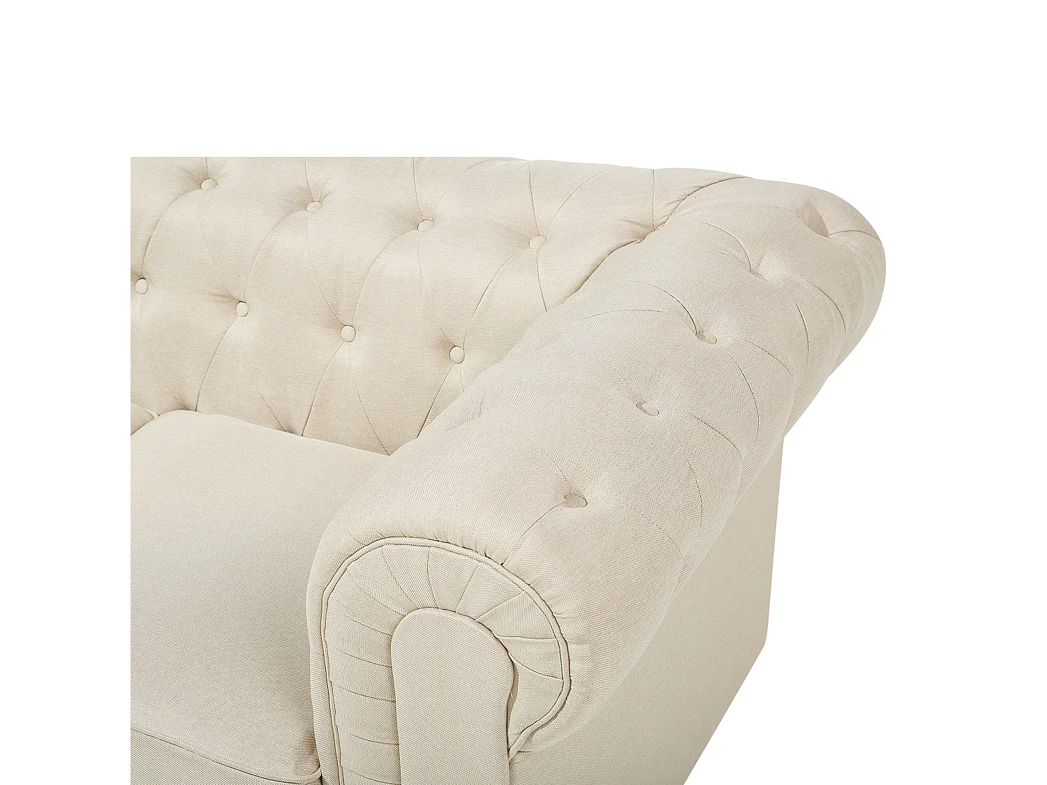 Canapé 3 places CHESTERFIELD Tissu Beige