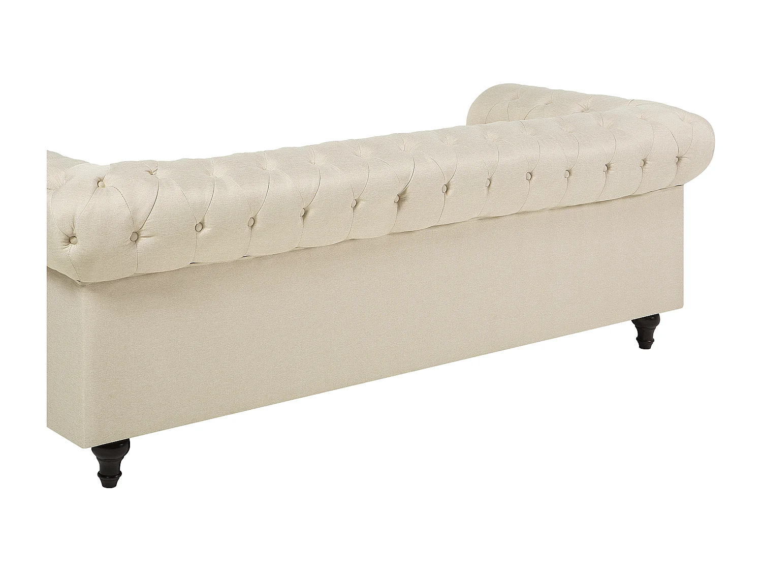 Sofá CHESTERFIELD Tela Beige 3 plazas
