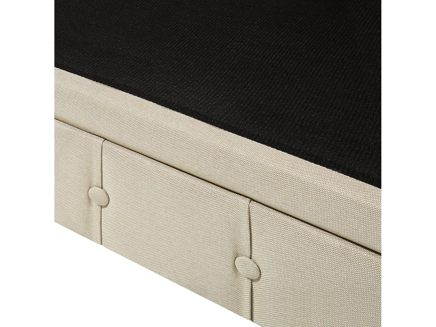 Sofá CHESTERFIELD Tela Beige 3 plazas