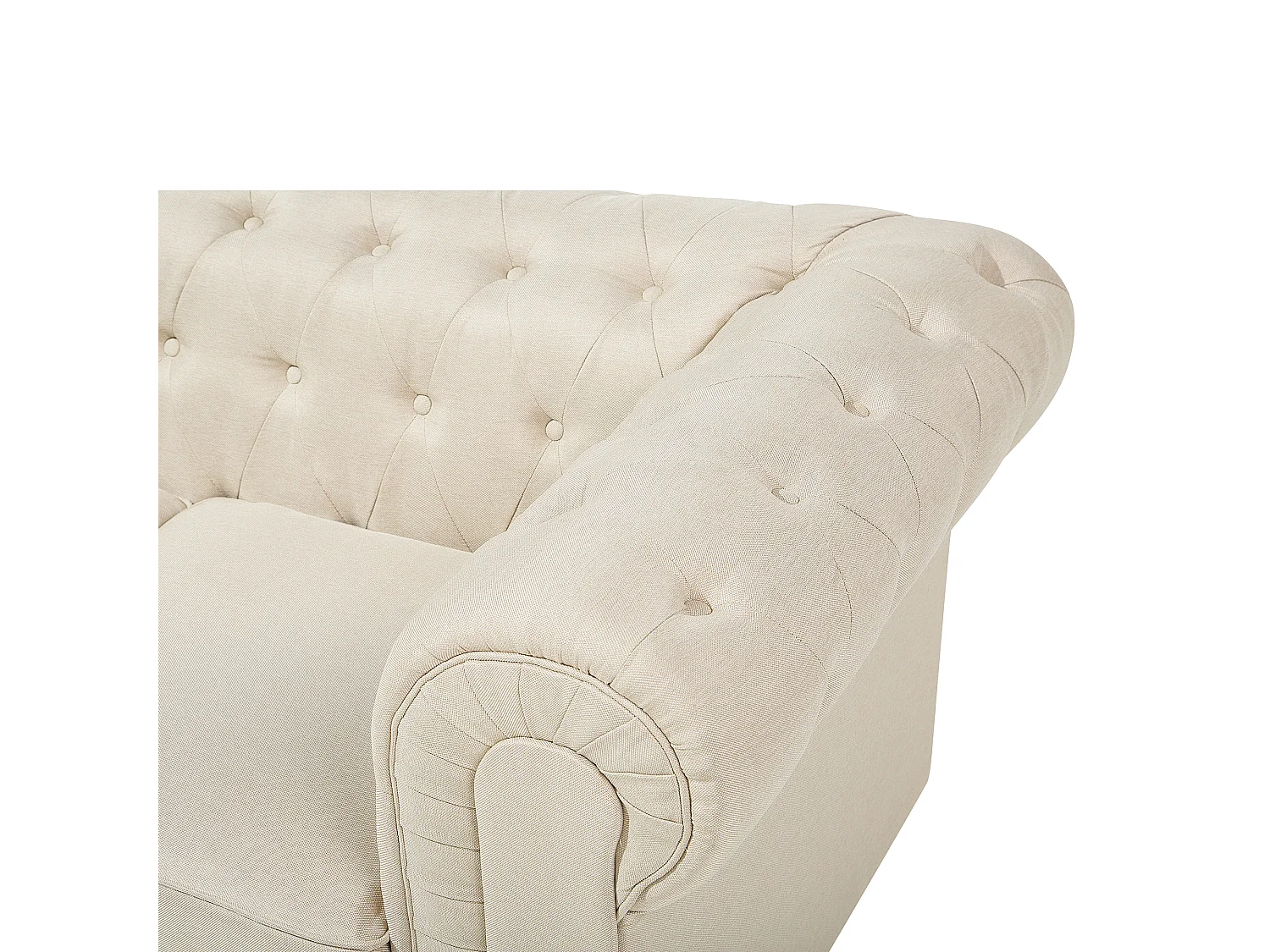 Canapé 3 places CHESTERFIELD Tissu Beige