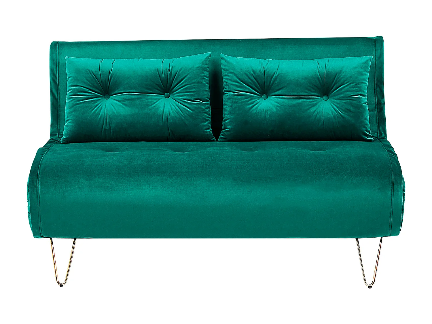 Divano letto VESTFOLD Velluto Verde scuro 2 posti