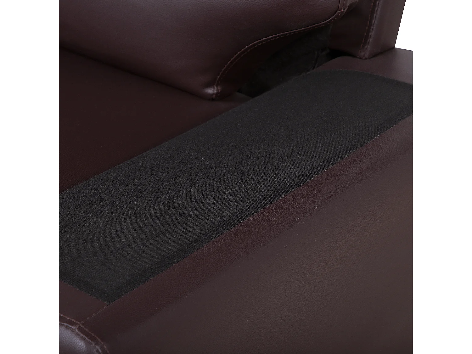 Sofa VOGAR Ekoskóra Ciemnobrązowy dla 3 osób