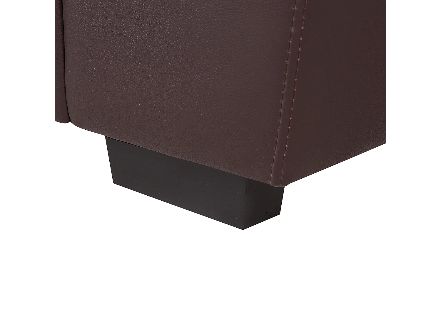 Sofa VOGAR Ekoskóra Ciemnobrązowy dla 3 osób