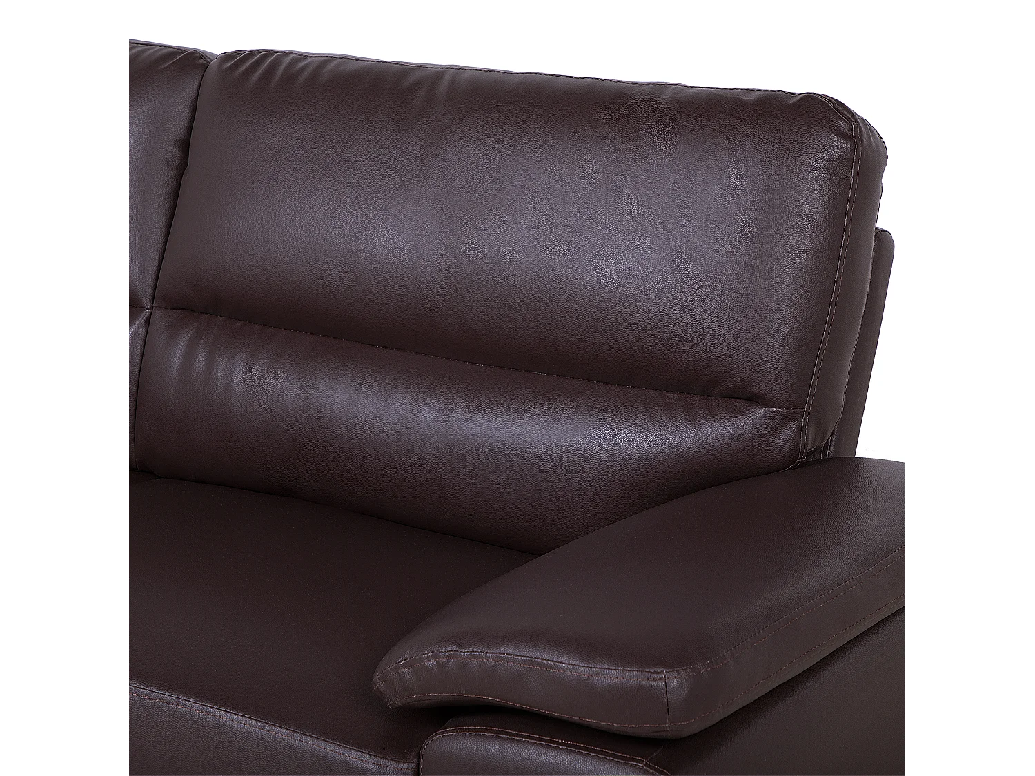 Canapé 3 places VOGAR Cuir PU Marron foncé