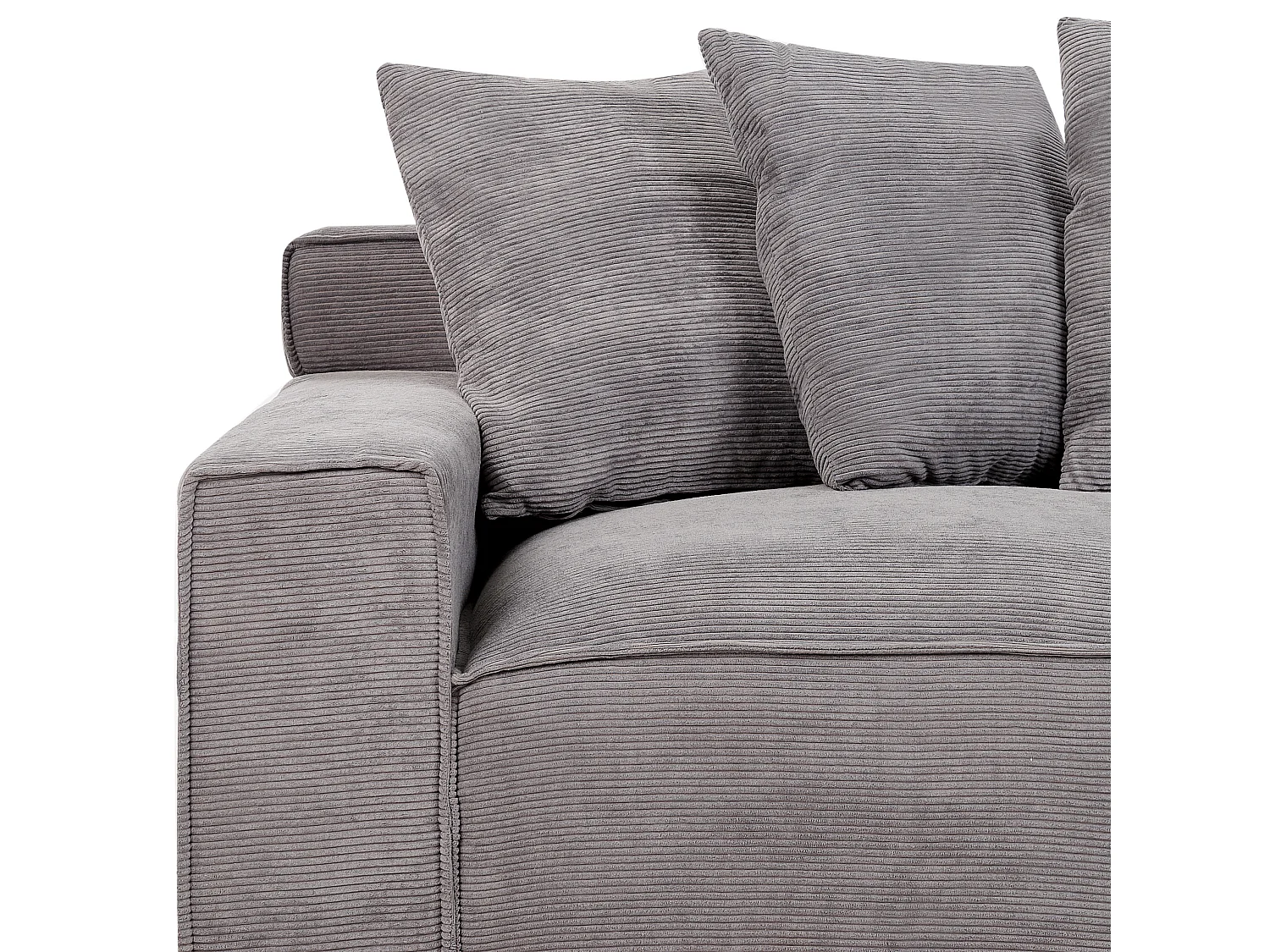 Bank VISKAN Corduroy Donkergrijs 3-zitter