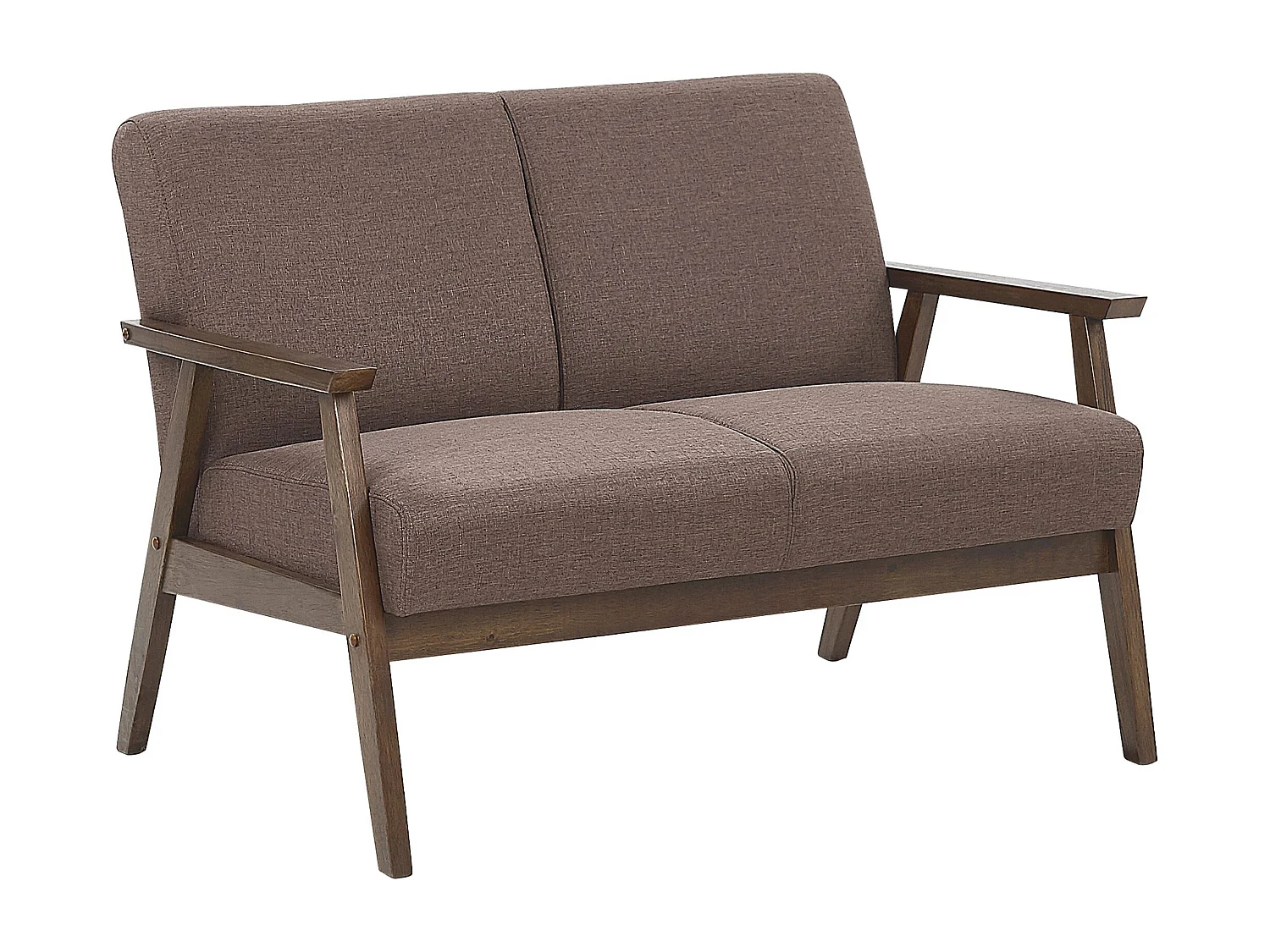 Canapé 2 places ASNES Tissu Marron